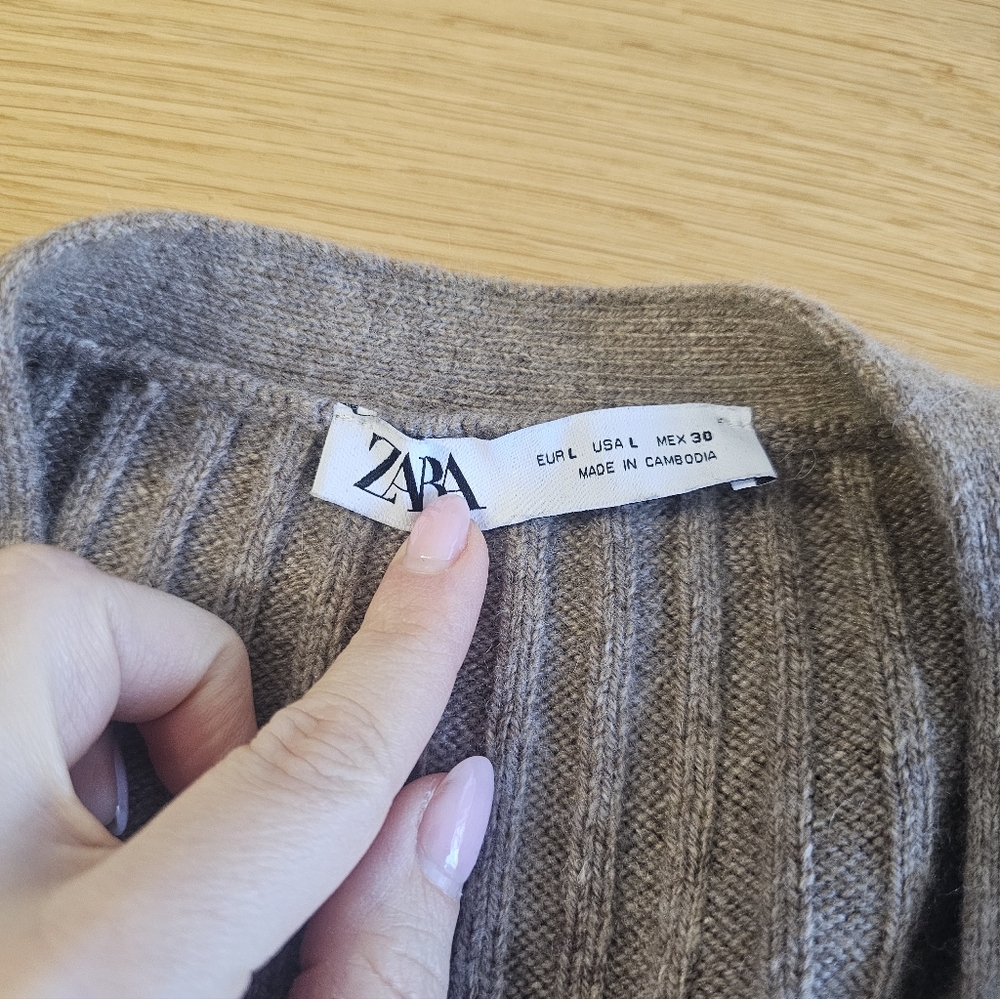 Zara Ribbed Knit Cardigan - Picture 2 of 3